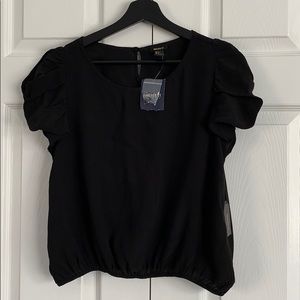 Forever 21 Smocked Puff Sleeve Top